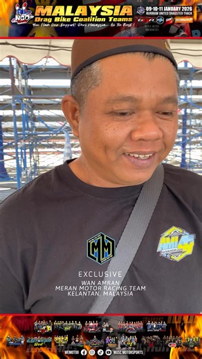 Meran Motor : NGO Asean Super Fast 2025 Eksklusif bersama Wan Amran, founder kepada team terkenal Meran Motor Racing Factory 🇲🇾. Okgo! Team : Meran Motor Origin : Kelantan, Malaysia🇲🇾 Manager : Wan Amran Pro Rider : Eman Cheq Make : Yamaha 125z Class : 2t Superopen Asean (72/59) NGO Racing Malaysia NGO Racing Thailand Wemotoo | MUSC Motorsports