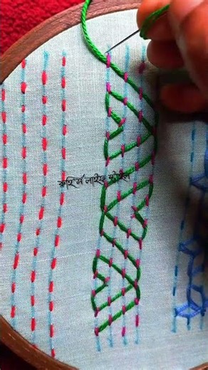 A beautiful smile design with 4 lines in the love shape❤️🪡#loveshape#reelsvideoシ #nokshikathadesign