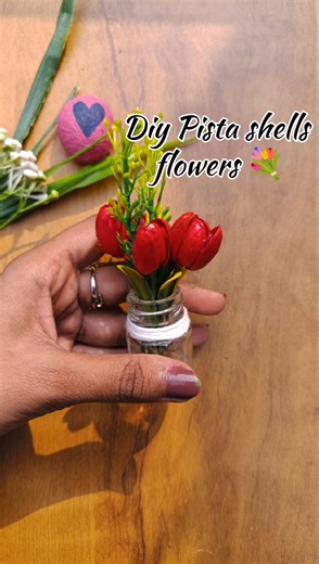 Diy Pista Shells flowers 🌹 || #diy #shorts
