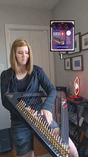 One of the first pedals I purchased when I got started on electric harp. Sharing in case this is helpful for harpists looking for a new fun sound to play around with! I had a lot of fun improvising some licks with this. Which is your fav? :) Pedal: Electro-Harmonix Synth9 #harp #ELECTRICharp #electroharmonix #synth9 #guitar | Kristan Toczko