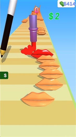 💋 colourful lips stack is lipstick colour cute combination run gameplay level 534 🎮‼️ #smartgaudget