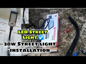 How To 30W lED Street Lights Installation | Wall fixing street light | Srmp technical