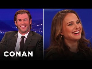 How Chris Hemsworth & Natalie Portman Handle "Thor" Kissing Scenes | CONAN on TBS