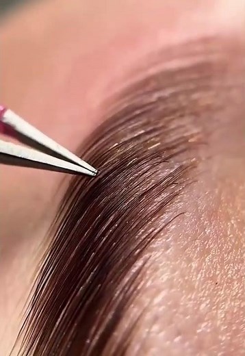 Tweezing a stubborn eyebrow hair that keeps popping up |Youtube Wigsand beauty #neat#eyebrowshaping