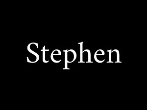 How to Pronounce Stephen (English Name)