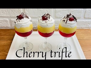 Cherry Trifle recipe | How to make cherry trifle recipe | easy dessert recipe