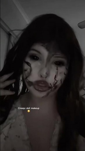 Doll creepy makeup tutorial Halloween 👻