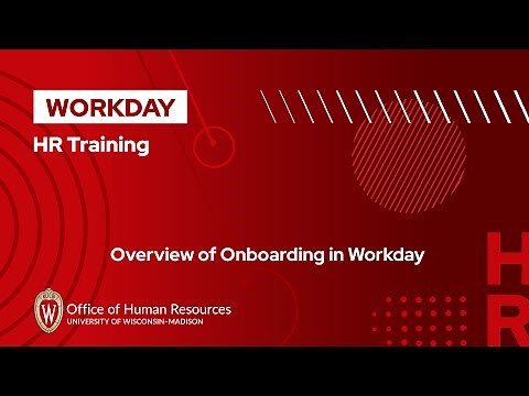 Overview of Onboarding in Workday