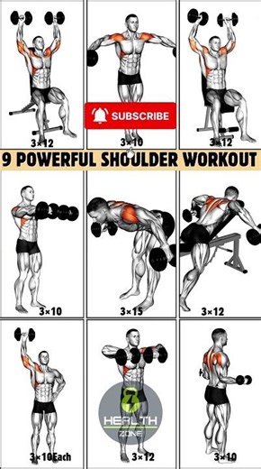 9 Powerful Exercises for Massive Shoulders | Full Dumbbell Routine