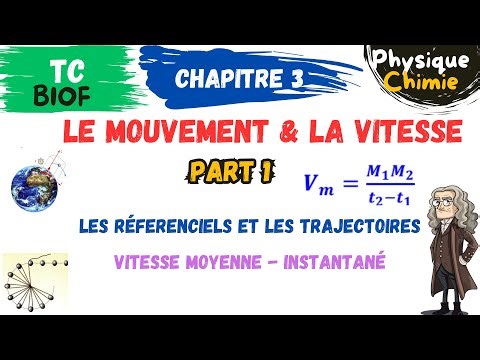TC Biof Physique | Chapitre 3: mouvement & Vitesse | part 1: Vitesse linéaire moyenne & Instantanée