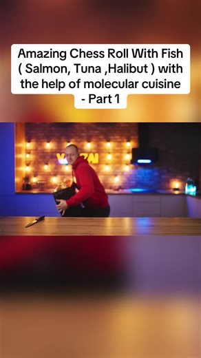 Amazing Chess Roll with Fish: Salmon, Tuna & Halibut