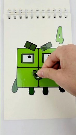 DIY Numberblock 4 Stickers book crafting #numberblocks #diy #sticker #craft #fun