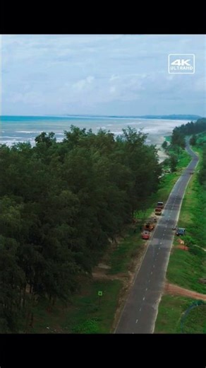 Teknaf Marine Drive | Bay of Bengal | Hill 🌊⛰️ |Drone Shot #youtubeshort #drone