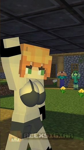 Alex Gym - minecraft animation #shorts