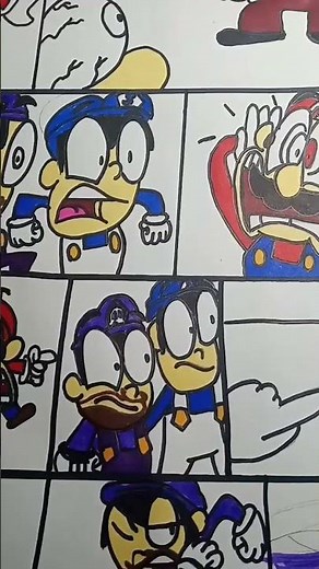 Fan-Made Smg4 Drawing short: Mario saw MX Mario over there and he's disappeared And Smg3 leading.