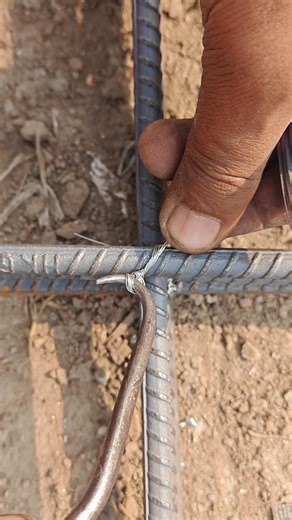 Steel Rod to Rod Binding Technique | Satisfying Construction. #RebarBinding #SteelRod #BindingWire