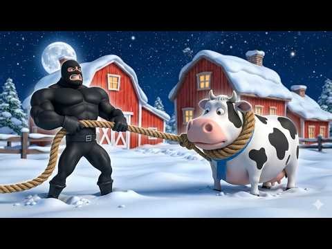 Can This Strong Robber Steal The Cow? 🐮 Funny Rescue Mission | Old MacDonald's Farm 3D