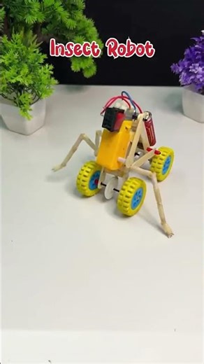 DIY ⚡Insect Robot With Gear Motor 🔌🔥#amazing #experiment#hacks#ideas #simple#new#diy #schoolproject