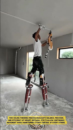 Ceiling Joint Finishing using Drywall Stilts and Taping Knife – Good Tools and Machinery