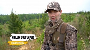 By setting a Waypoint at the known location of a glassed-up turkey, Spring Thunder's Phillip Culpepper and Drake Lamb utilize onX Hunt’s hybrid Basemap to use topography to their advantage as they close the distance. | onX Hunt