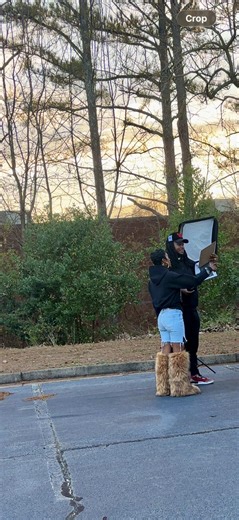 Long story short… the shoot got done by any means necessary 🤞🏾 Client hanging out the Box truck window. Me holding her legs so she didn’t fall. Crazy work but worth it.