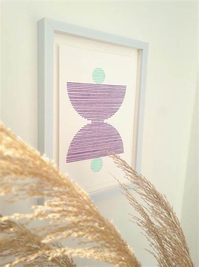 Framed Fiber Art, Minimalist Embroidery, Geometric Wall Decor - Etsy