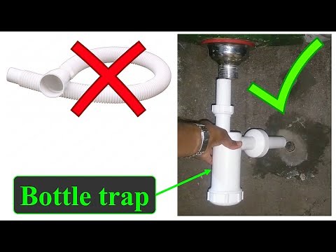 How to install wash basin bottle trap
