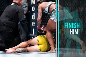 Boxer KO's MMA dude while mounted - Finish Him!