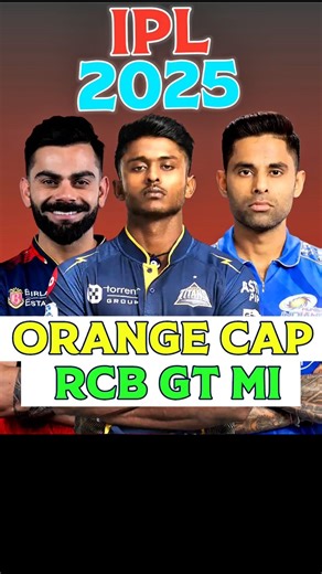 IPL 2025 Orange Cap | GT Mi Rcb #ipl