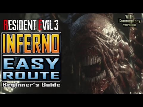 RESIDENT EVIL 3 Remake - INFERNO easy route - Beginner's Guide / Walkthrough