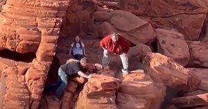 Watch: Rock Formation Sculpted Over Countless Millennia Destroyed by Two Punks in a Matter of Seconds