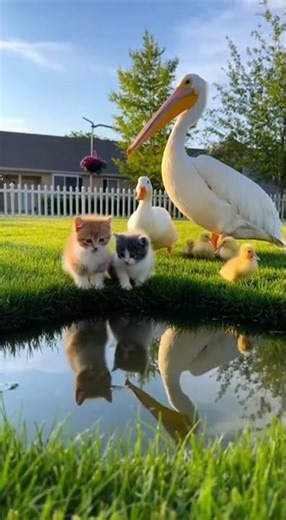 The Pelican Who Joined a Backyard Family… And Everyone Accepted Him 🕊️🐾💕