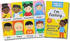 Kids for Culture: I'm Feeling – Emotional Literacy Flash Cards | 24 Diverse Feelings Cards for Toddlers, Preschool & Kindergarten | SEL Tool for Teachers, Parents & Speech Therapy