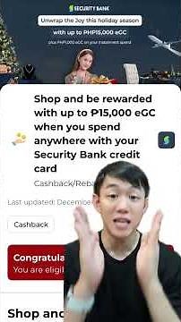 Ultimate Cashback/eGC credit card promos for Dec-Jan 2026