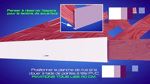 Installation d'un débord de toit PVC