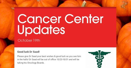 Cancer Center Updates
