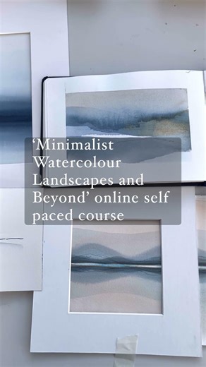 Want to learn how to create simple but impactful semi abstract watercolour landscapes? #watercolor