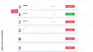 List of messages animation