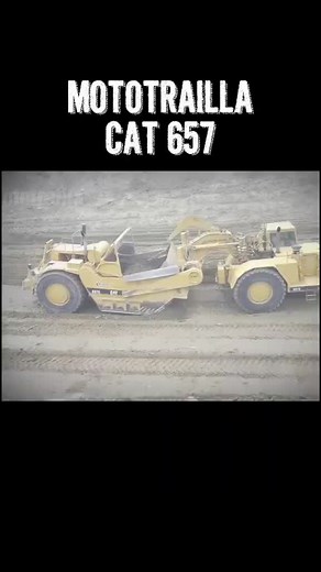 Mototrailla CAT 657 🚜 #voiceeffects #construccion #carretera
