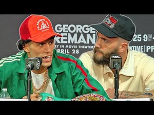 DAVID BENAVIDEZ VS CALEB PLANT • EXPLOSIVE FINAL PRESS CONFERENCE & FACE OFF VIDEO