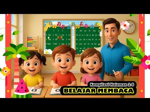 Kompilasi Halaman 1 sd 6 MUDAH BELAJAR MEMBACA - Cara Cepat Belajar Membaca Seru dan Menyenangkan