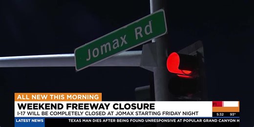 ADOT roadwork to close southbound I-17 this weekend