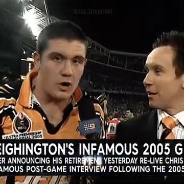 Chris Heighington’s Post Grand Final Interview With Matty Johns 😂 | Retro Rugby League videos