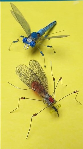 INSECT Robots made with electronic components.