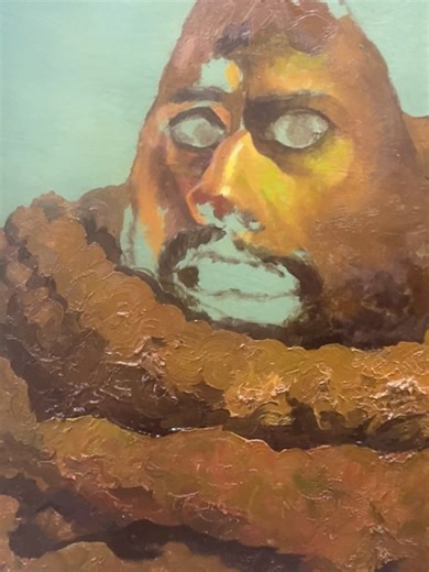 Stuart Pearson Wright on Instagram: "Shithead. Oil on wood. 2025. 380mm x 380mm. This new painting forms part of my exhibition ROADKILL, at @flowersgallery, Tung Street, Hong Kong. Open now until 3rd January 2026. From the gallery blurb: “Humour functions here not merely as an artistic strategy, but as catharsis, providing an irreverent and playful counterweight to themes of grief, isolation, and fragility, which the artist experienced during recent struggles in his personal life” #shithead #sel