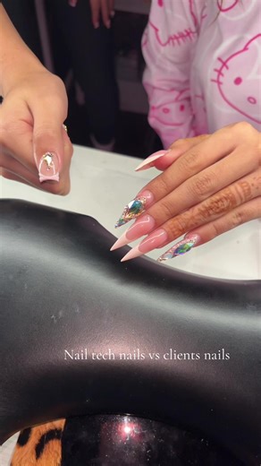 Nail Tech vs. Client Nails Comparison