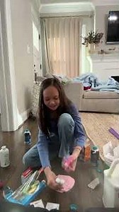 Making slime with my friend!!! #slime #slimerecipe #BESTIE