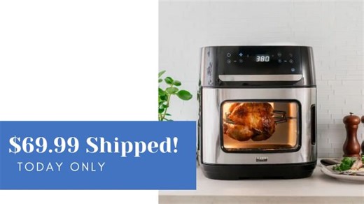 Best Buy | Air Fryer w/ Pizza Oven & Rotisserie Just $69.99 & More – Today Only
