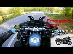 Emergency Braking and Acceleration | BMW R1250RT Triple Black Series | Raw Sound | 4K