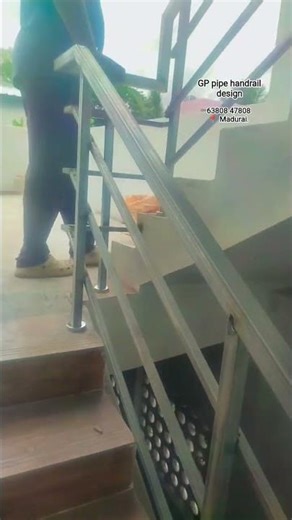 stainless GP pipe handrail design work ideas 📍 Madurai.